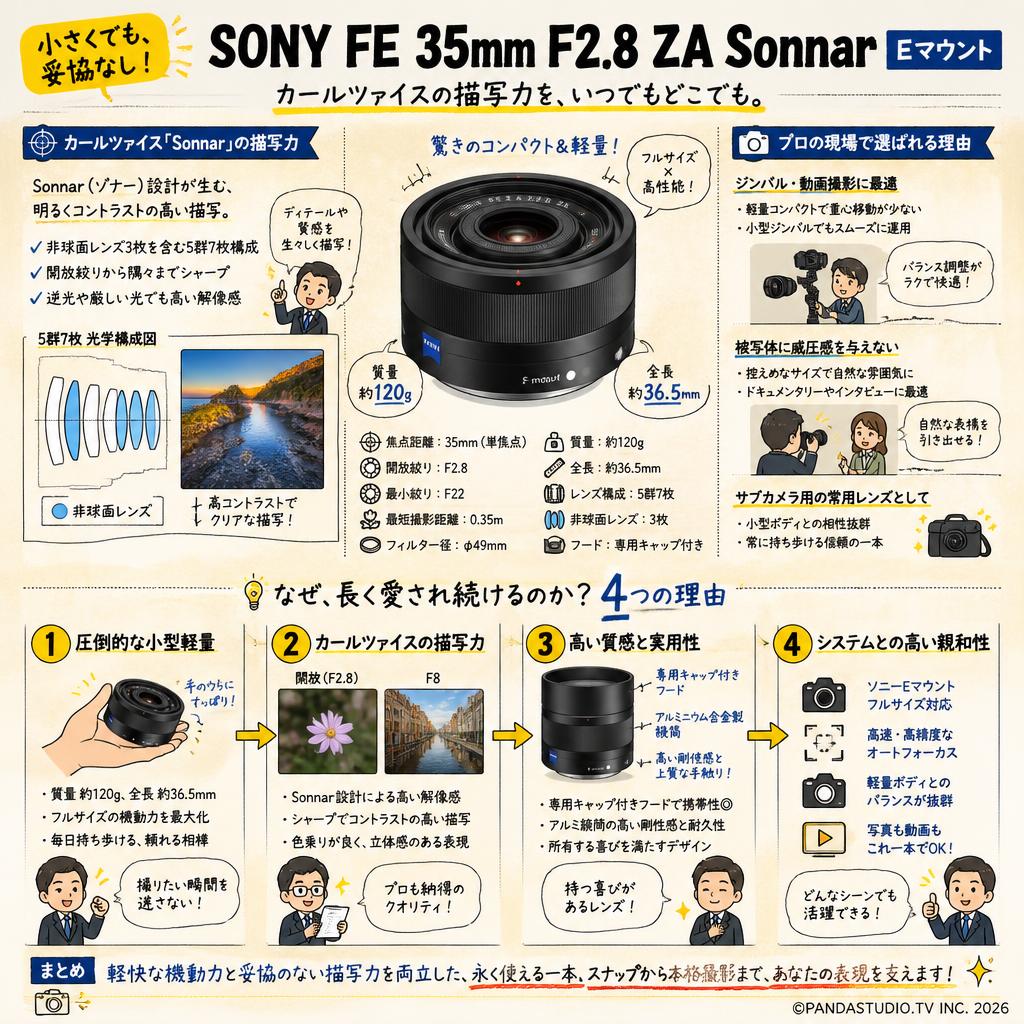 SONY FE 35mm F2.8 ZA Sonnar Eマウント 概要