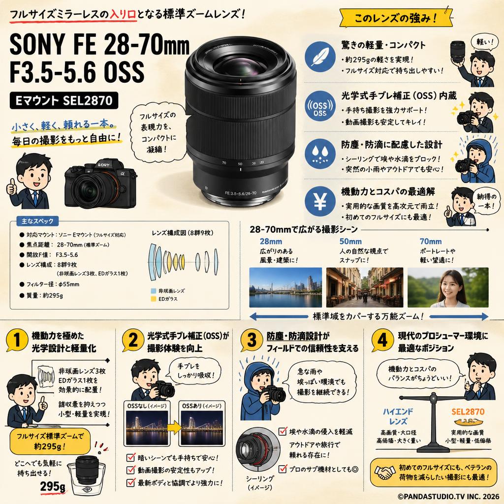 SONY FE 28-70mm F3.5-5.6 OSS Eマウント SEL2870 概要