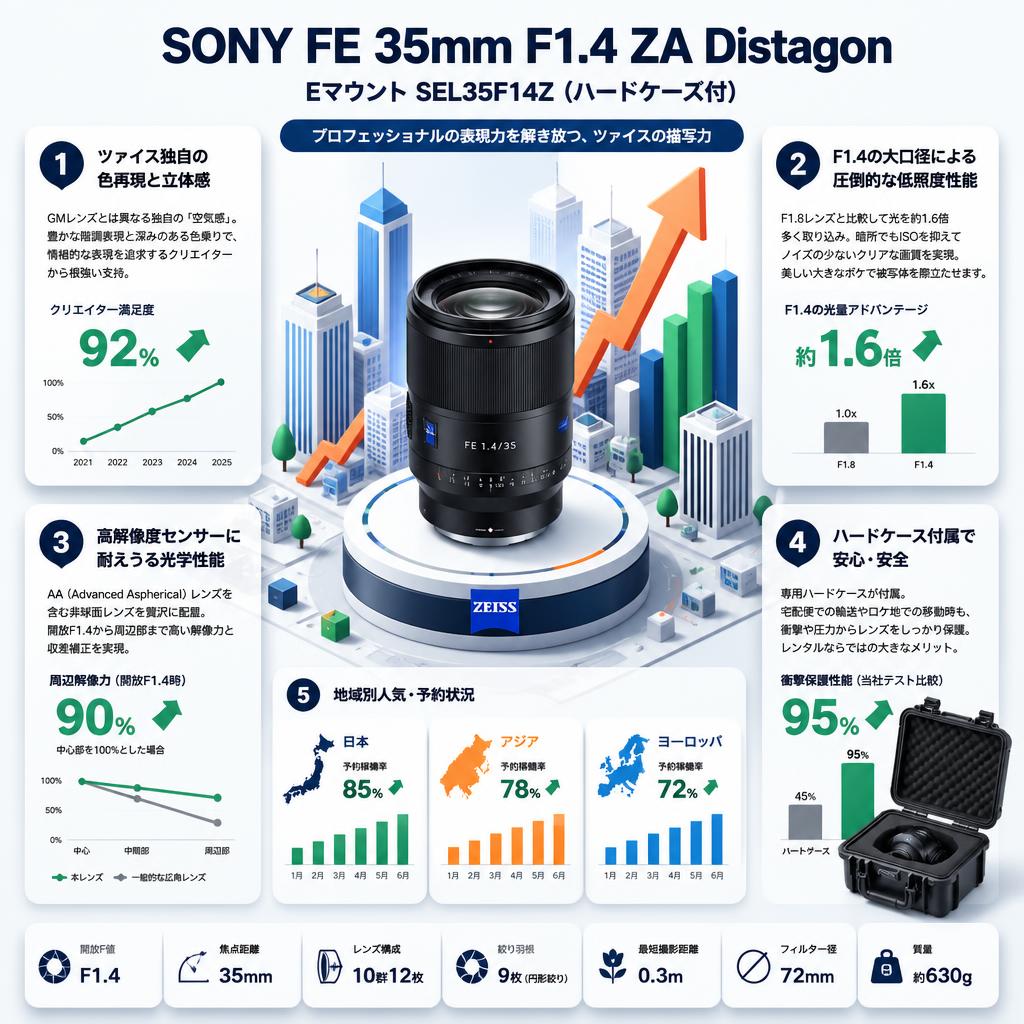 SONY FE 35mm F1.4 ZA Distagon EマウントSEL35F14Z (ハードケ－ス付) セールスポイント