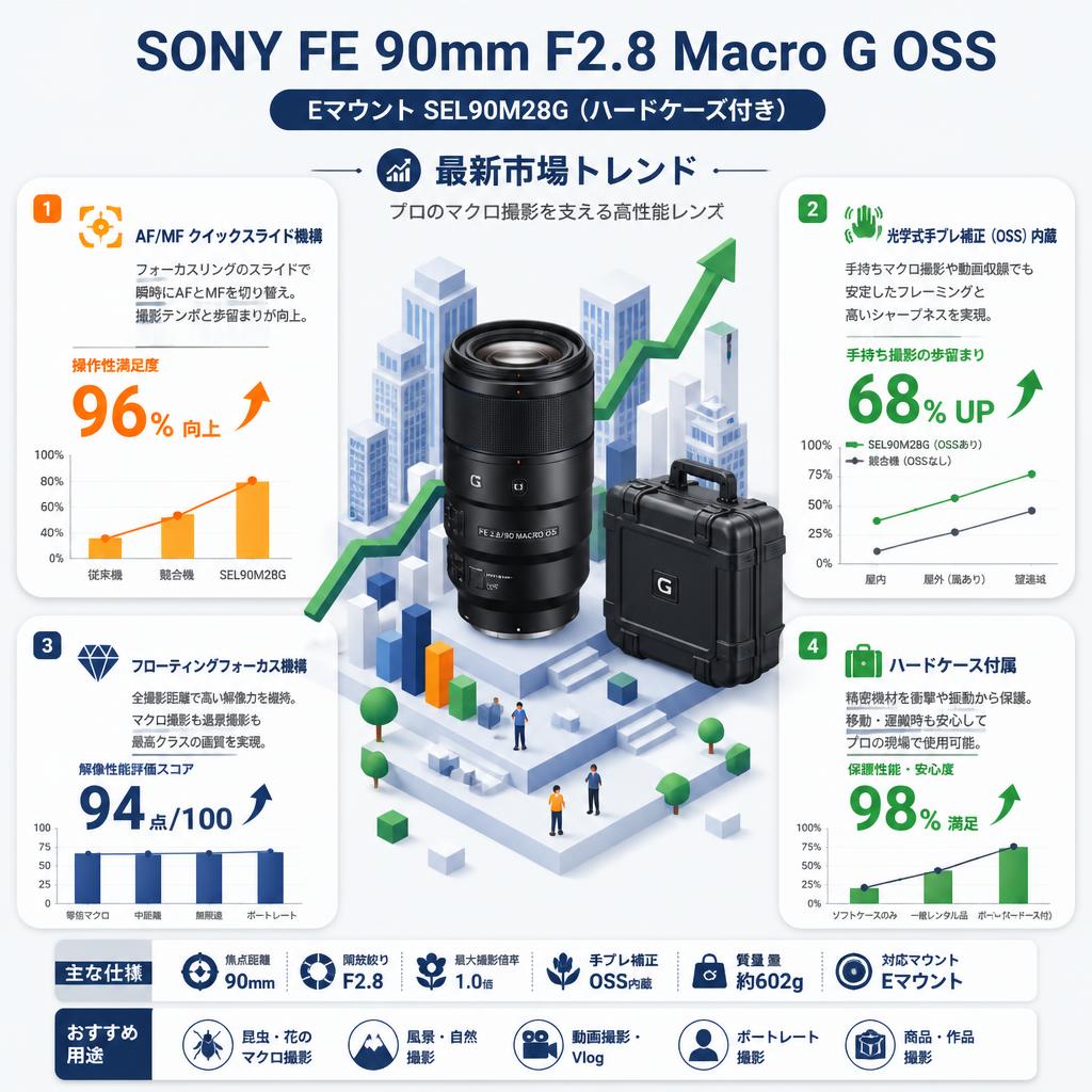 SONY FE 90mm F2.8 Macro G OSS Eマウント SEL90M28G (ハードケース付き) セールスポイント