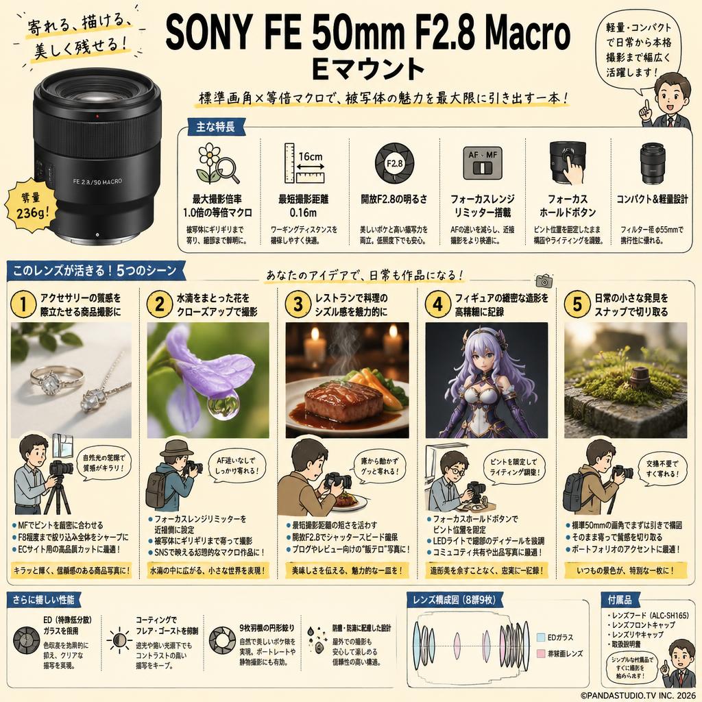 SONY FE 50mm F2.8 Macro Eマウント 用途