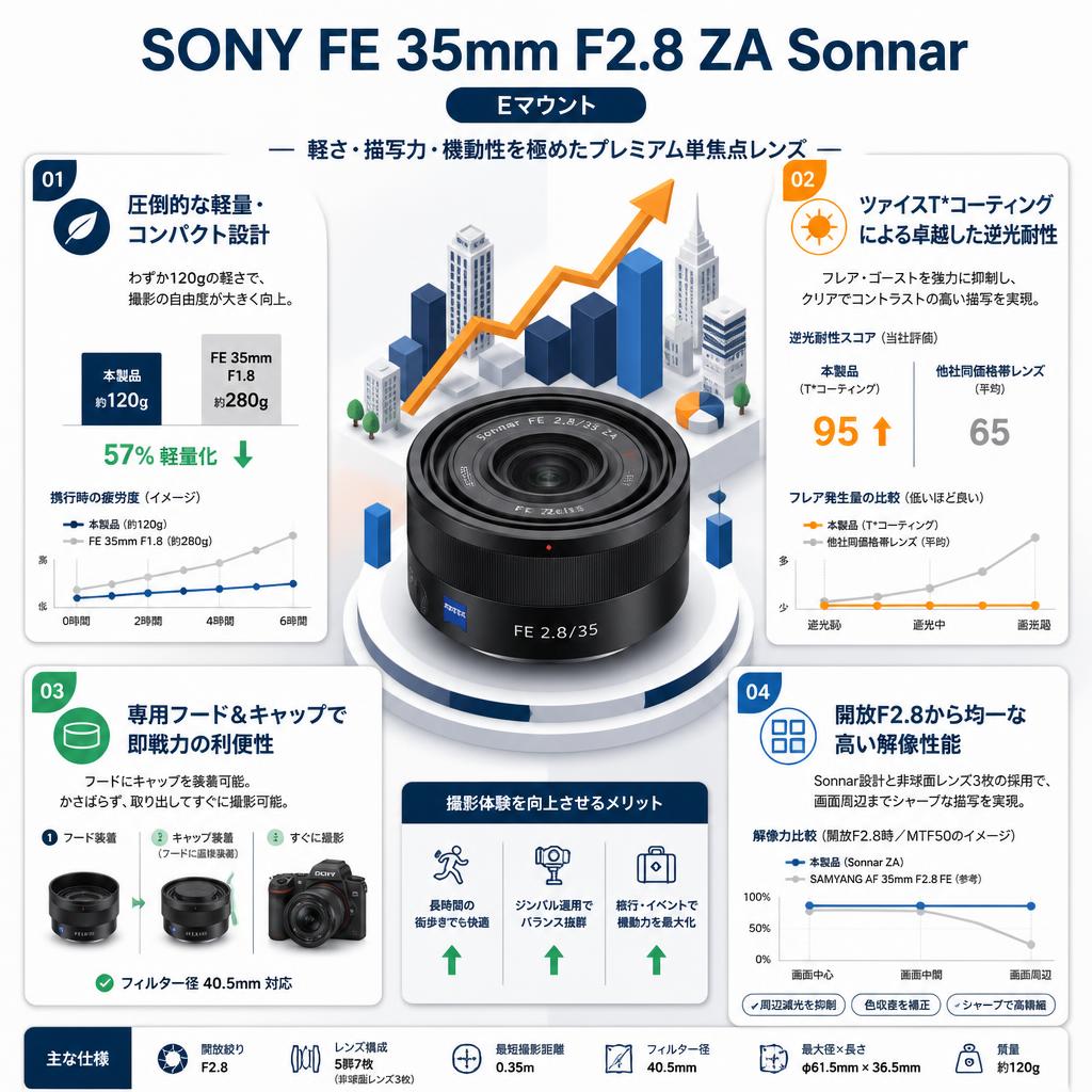 SONY FE 35mm F2.8 ZA Sonnar Eマウント セールスポイント
