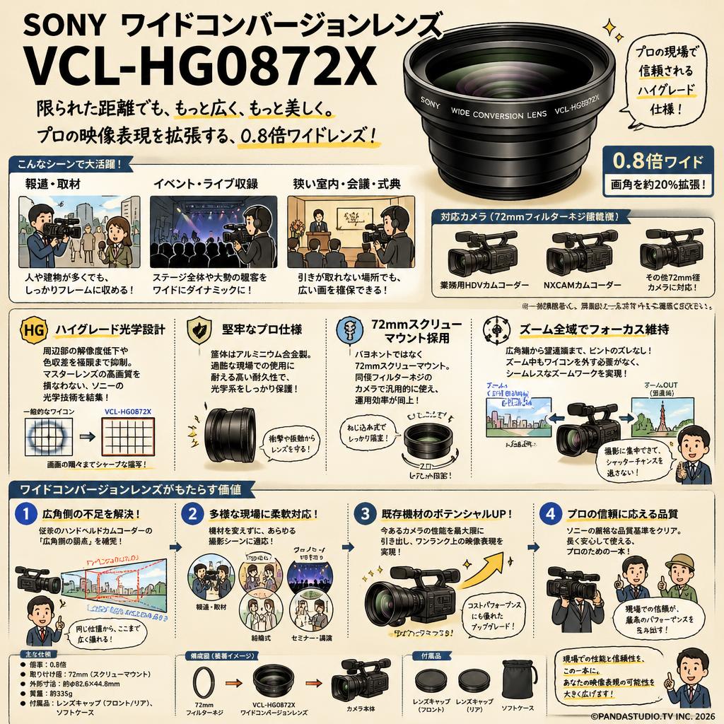 SONY  ワイドコンバージョンレンズ VCL-HG0872X 概要
