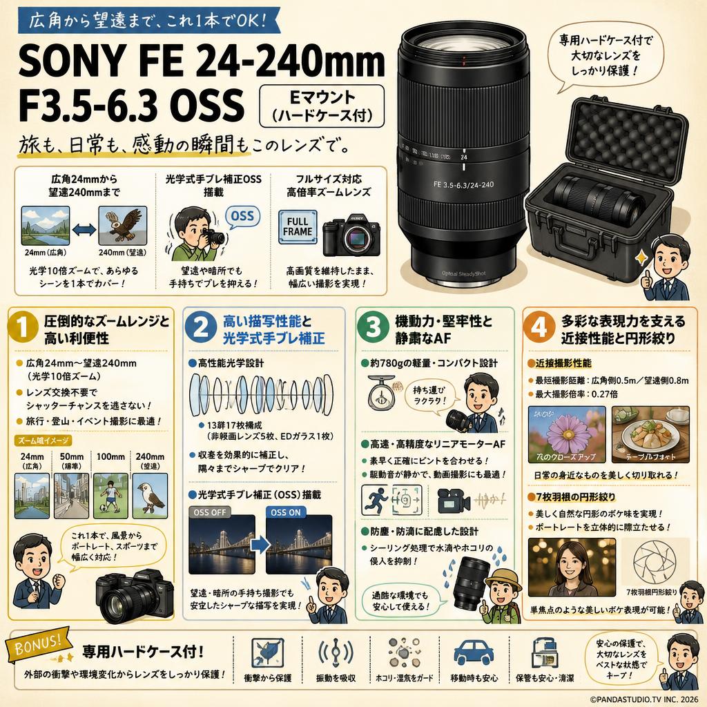 SONY FE 24-240mm F3.5-6.3 OSS Eマウント(ハードケ－ス付) 概要
