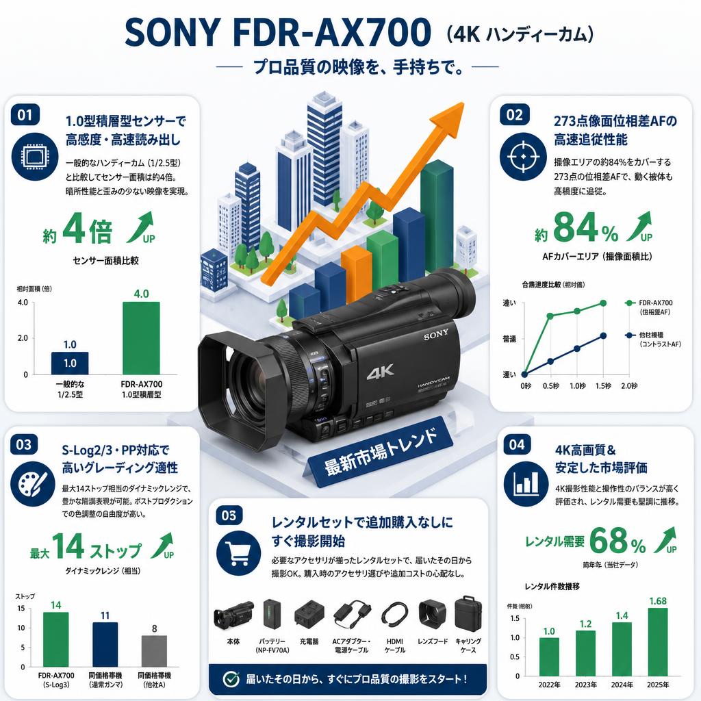 SONY FDR-AX700  (4K ハンディーカム) セールスポイント