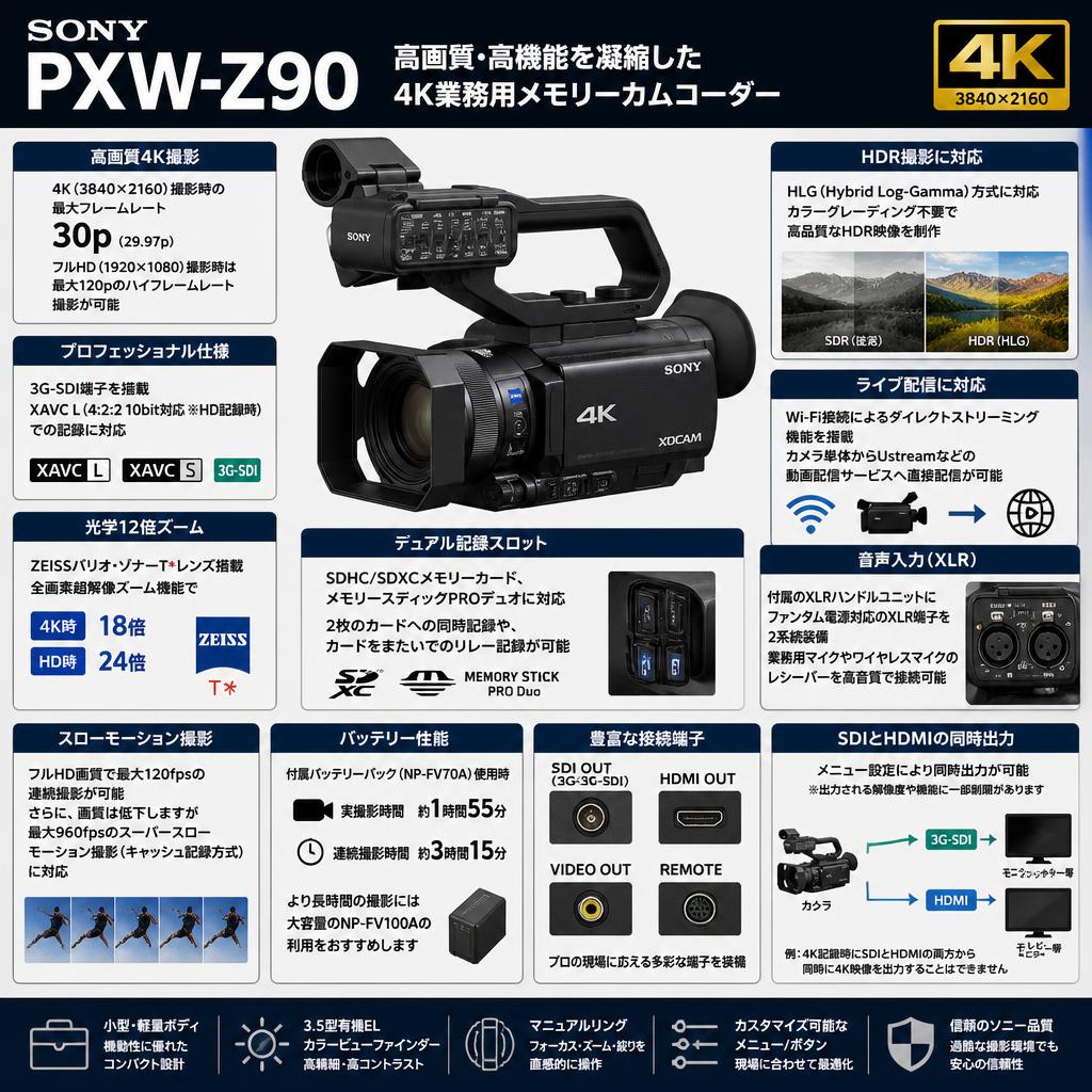 SONY PXW-Z90 FAQ（よくある質問と答え）