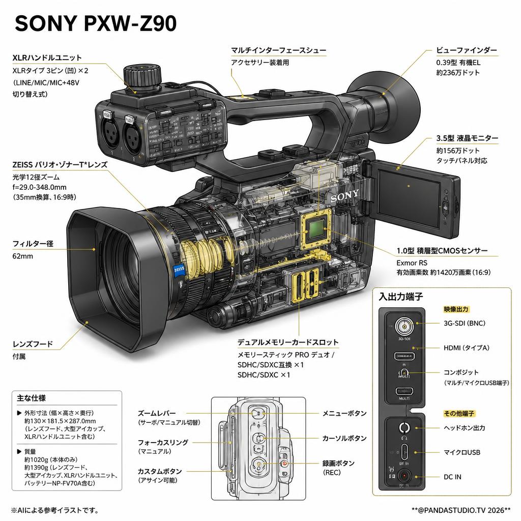 SONY PXW-Z90 スペック
