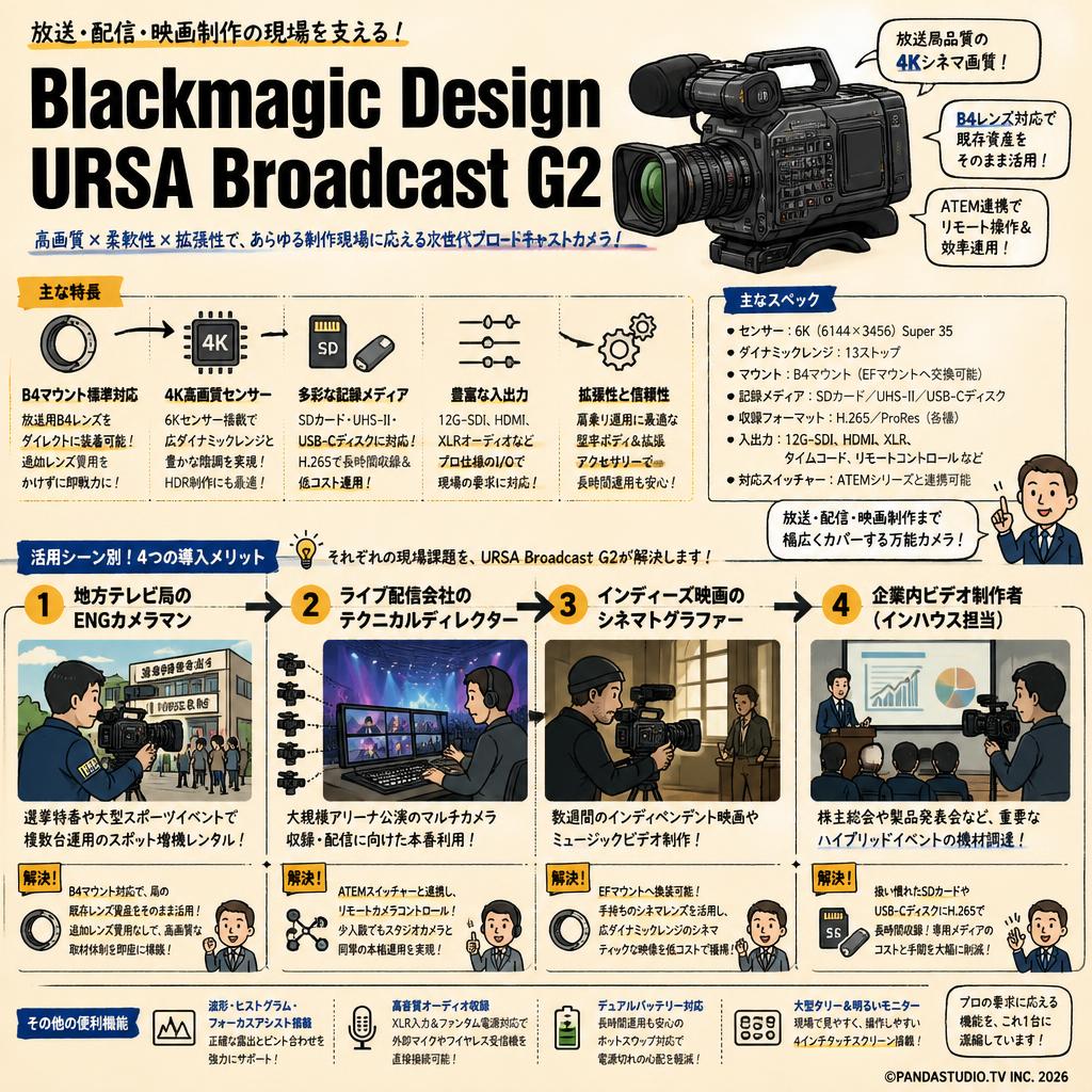 Blackmagic Design URSA Broadcast G2 おもな対象のお客様