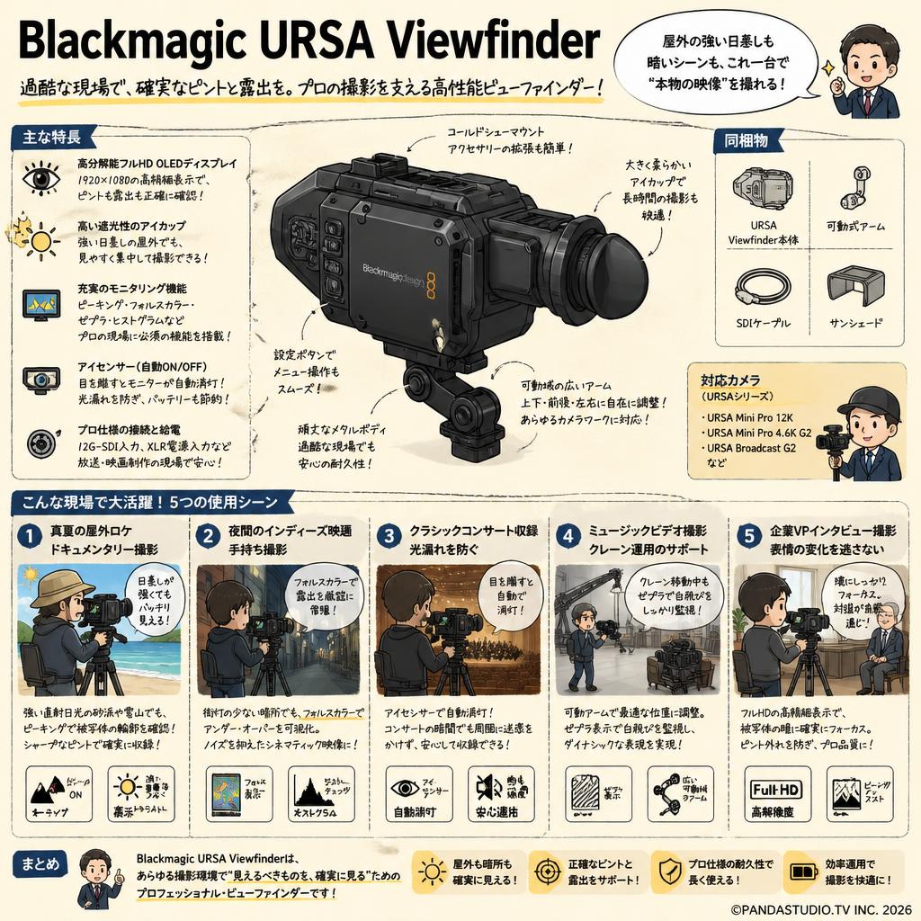 Blackmagic URSA Viewfinder 用途