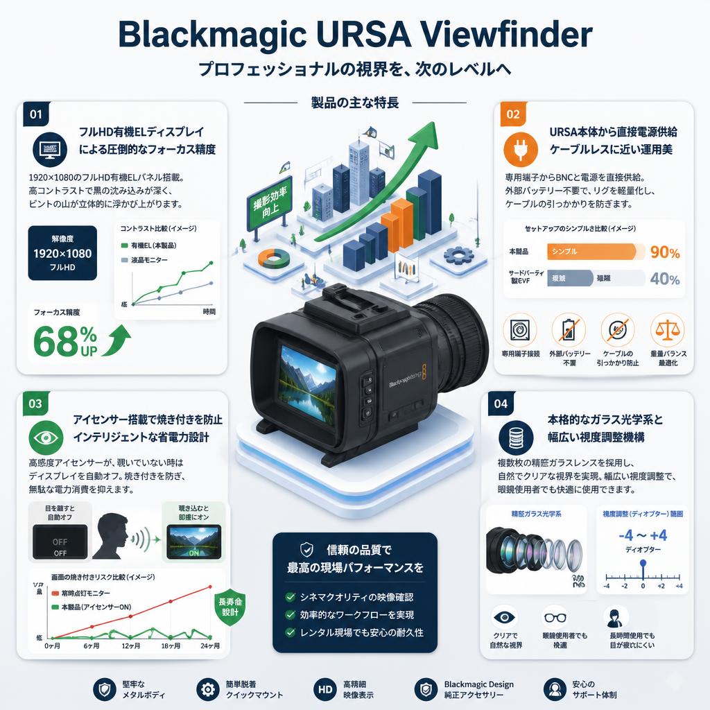 Blackmagic URSA Viewfinder セールスポイント