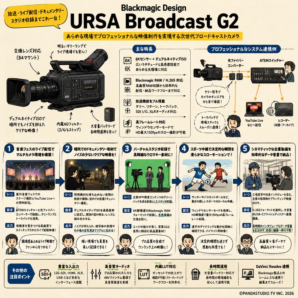 Blackmagic Design URSA Broadcast G2 用途