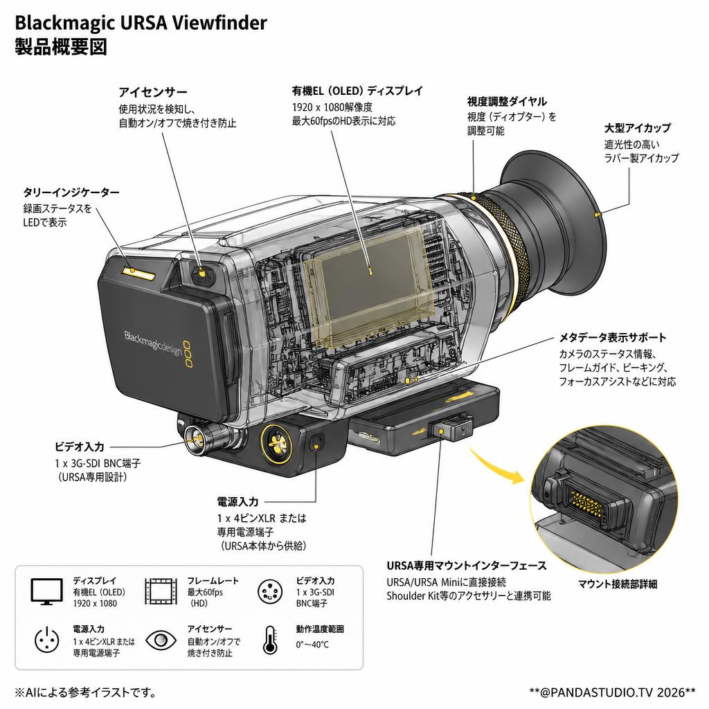 Blackmagic URSA Viewfinder スペック