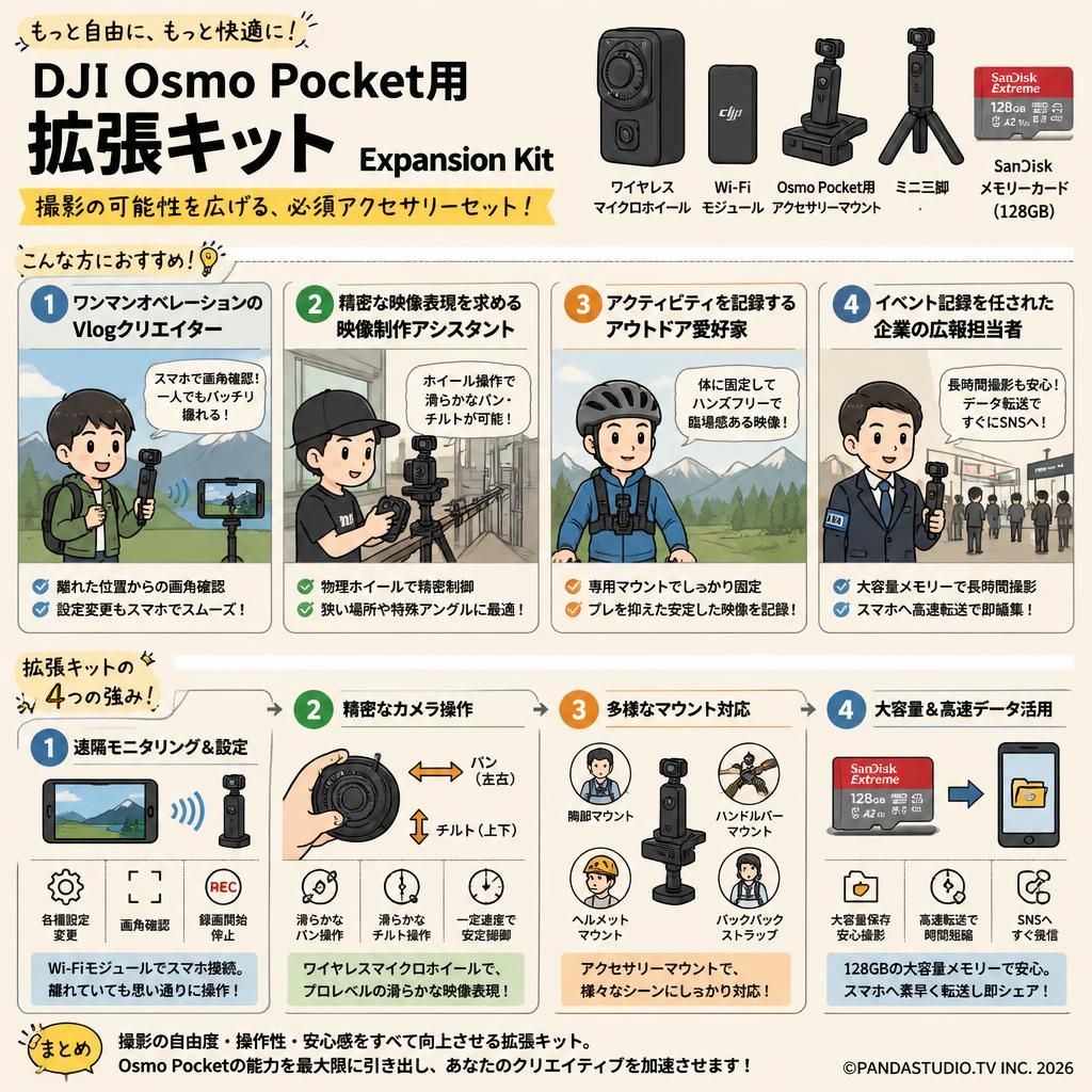 DJI Osmo Pocket Part 拡張キット Expansion Kit おもな対象のお客様