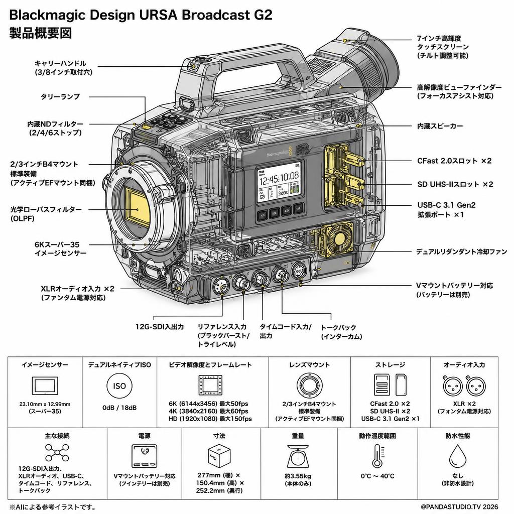 Blackmagic Design URSA Broadcast G2 スペック