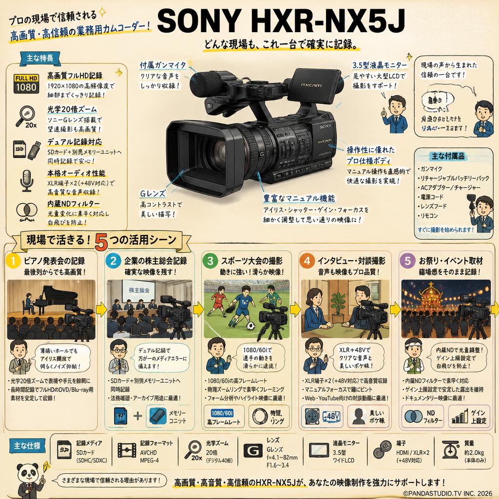 SONY HXR-NX5J 用途