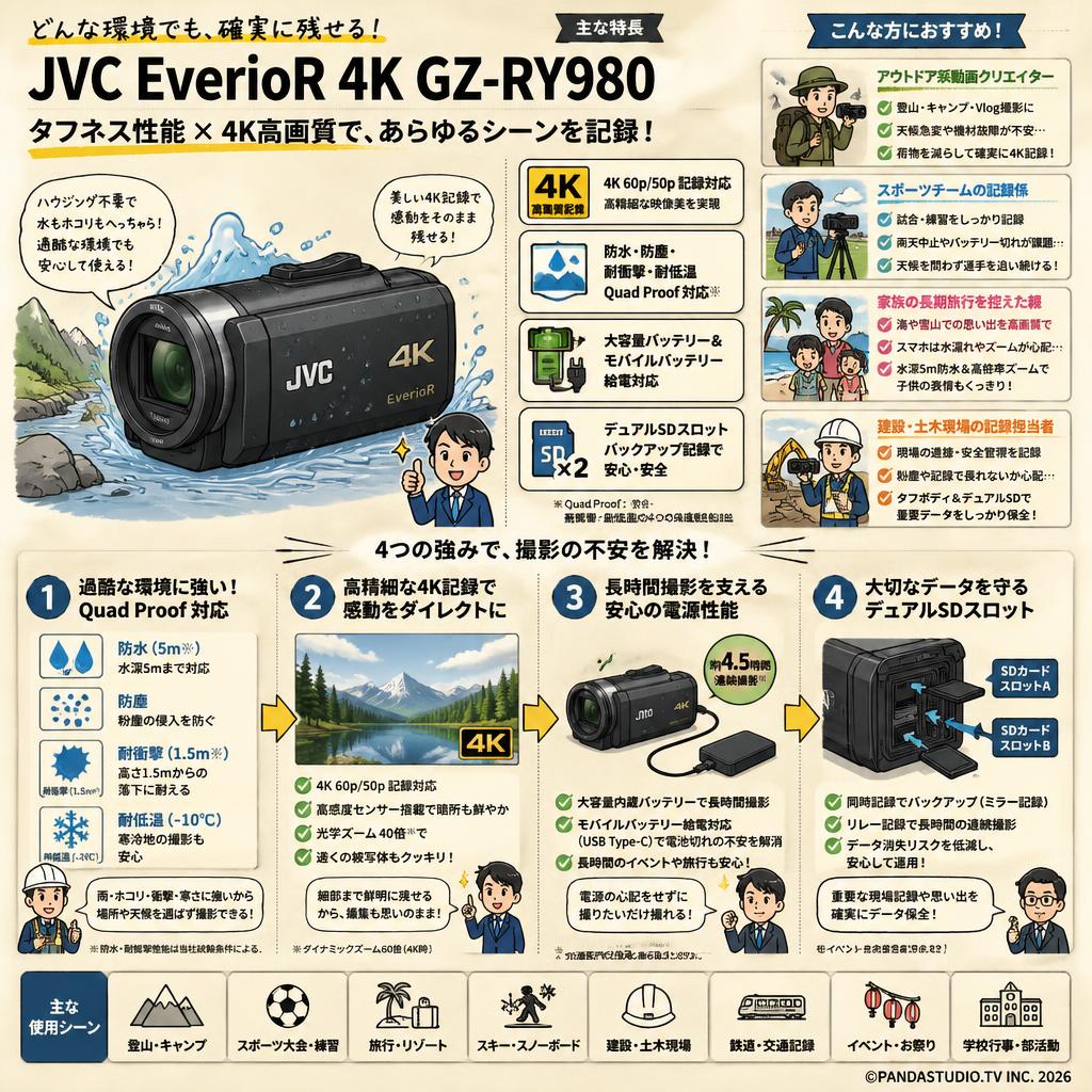 JVC EverioR 4K GZ-RY980 おもな対象のお客様