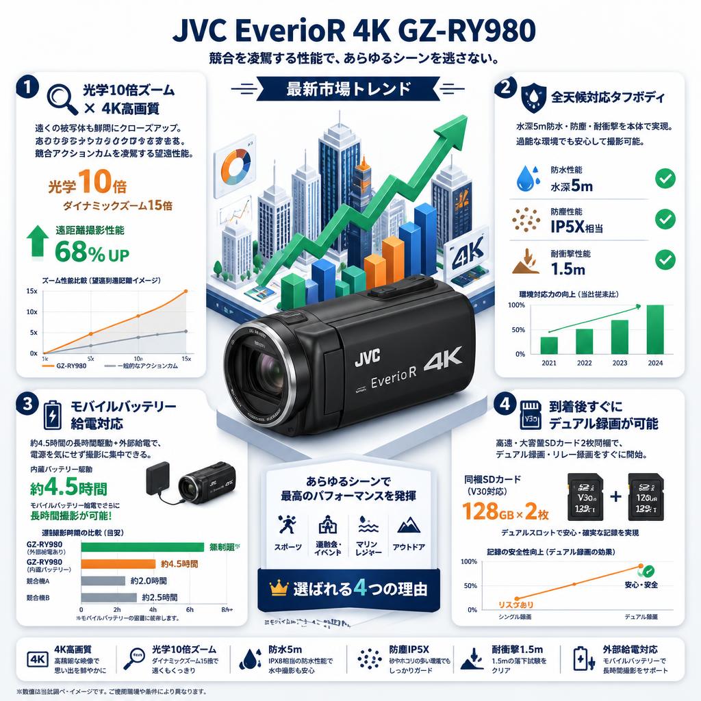 JVC EverioR 4K GZ-RY980 セールスポイント