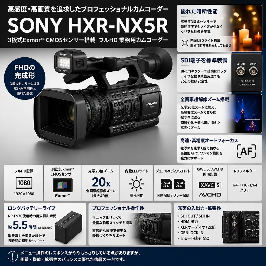 SONY HXR-NX5R インターネット上のお客様の声（評判）