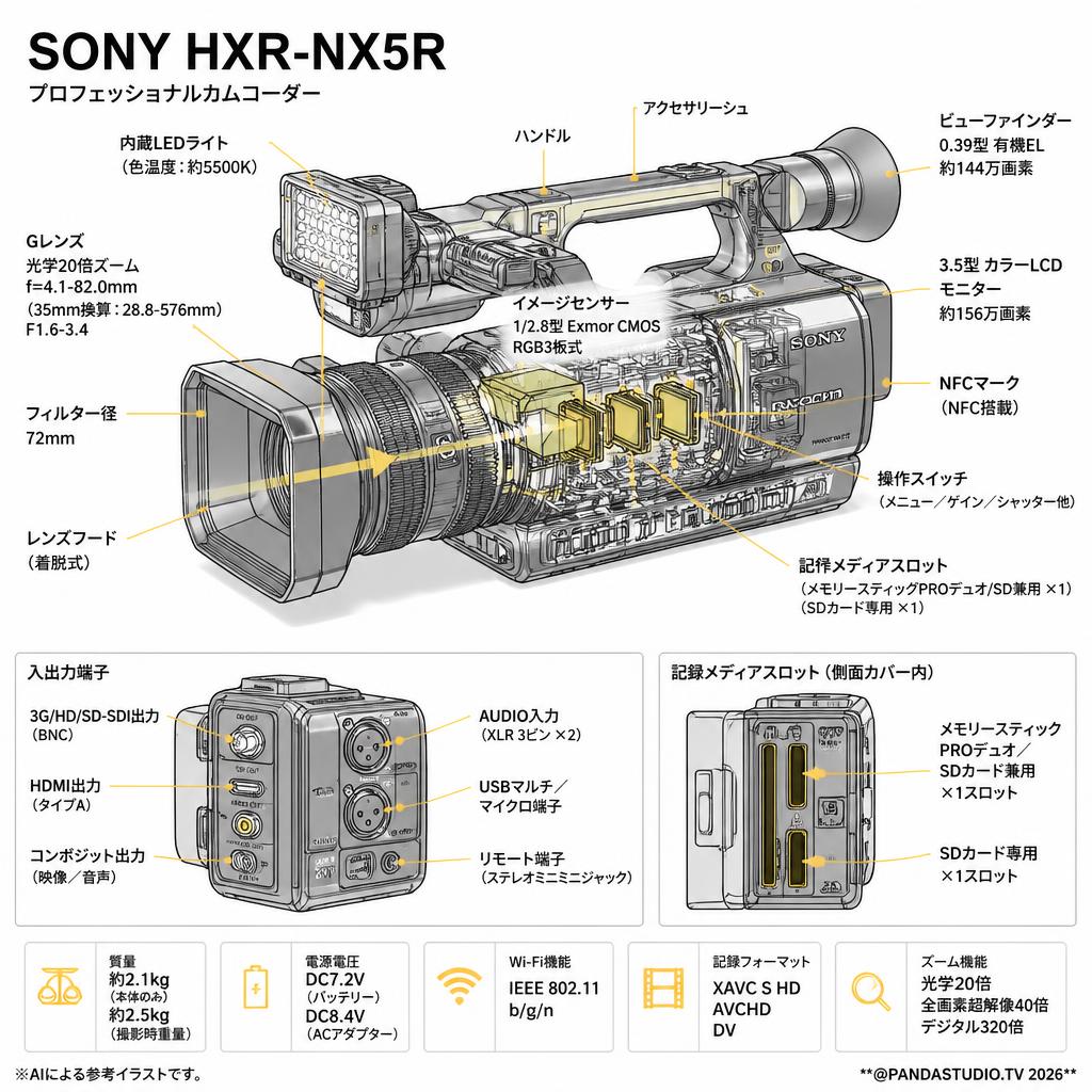 SONY HXR-NX5R スペック