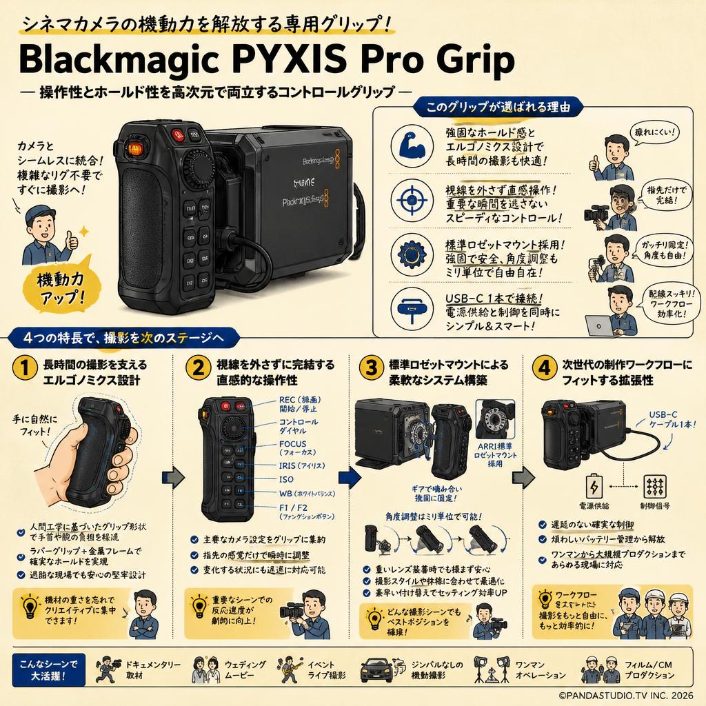 Blackmagic PYXIS Pro Grip 概要