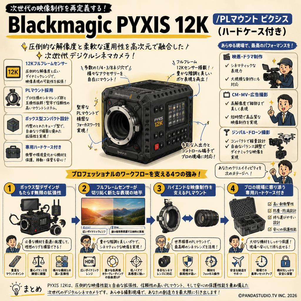 Blackmagic PYXIS 12K /PLマウント ピクシス 概要