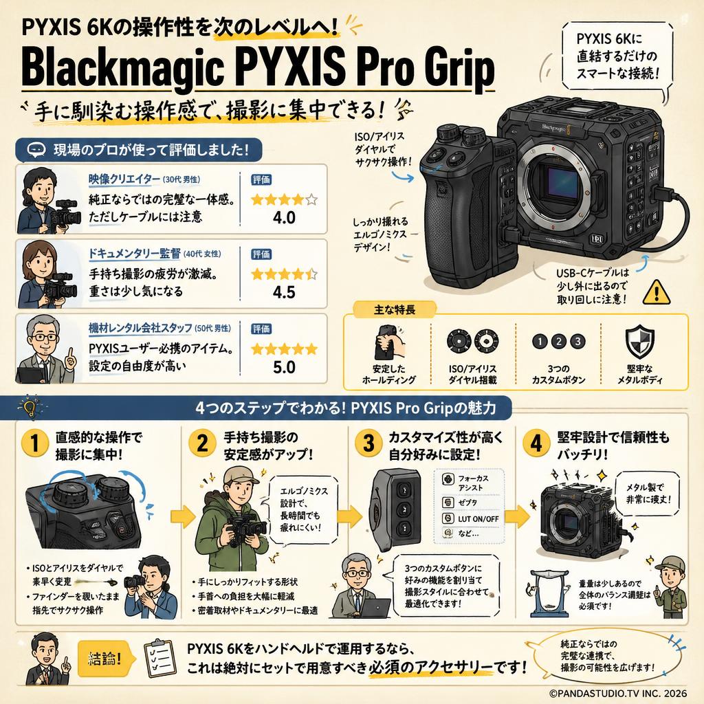 Blackmagic PYXIS Pro Grip インターネット上のお客様の声（評判）