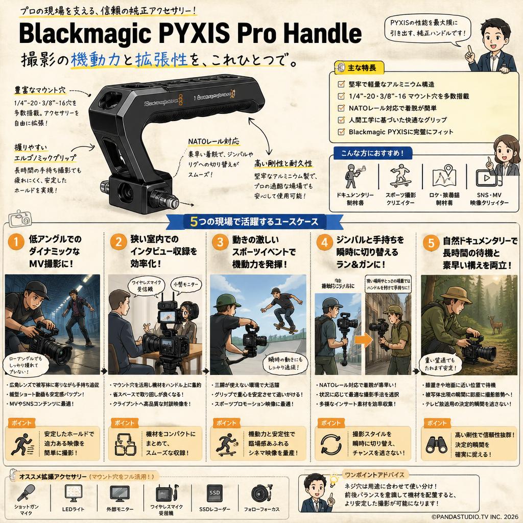 Blackmagic PYXIS Pro Handle 用途