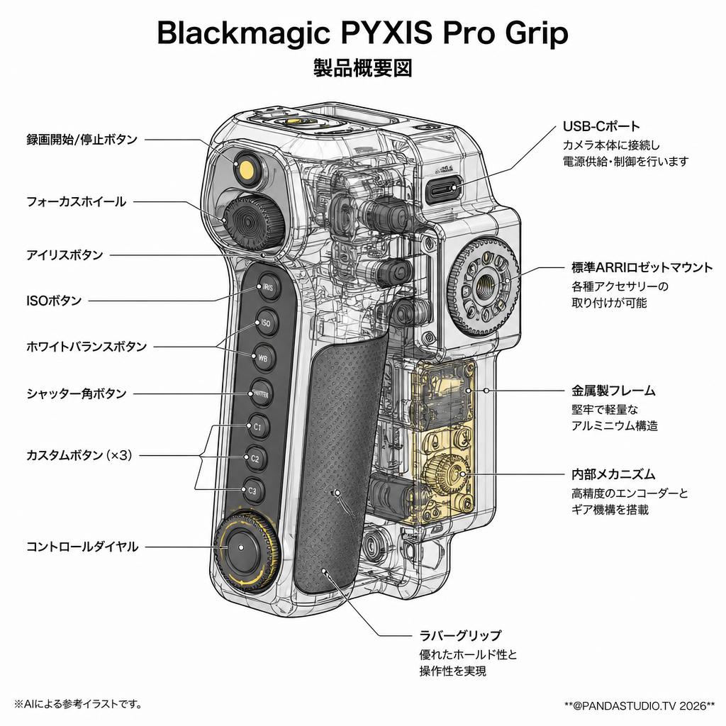 Blackmagic PYXIS Pro Grip スペック