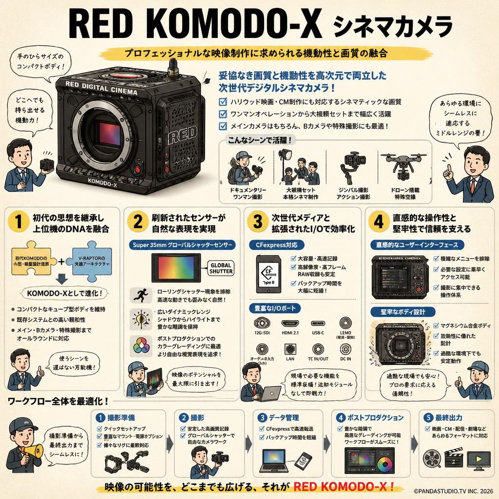 RED KOMODO-X シネマカメラ 概要