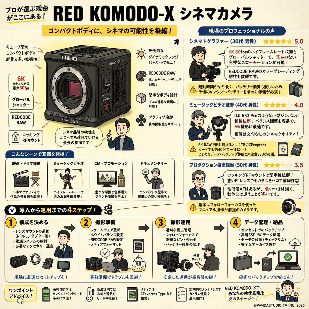 RED KOMODO-X シネマカメラ インターネット上のお客様の声（評判）
