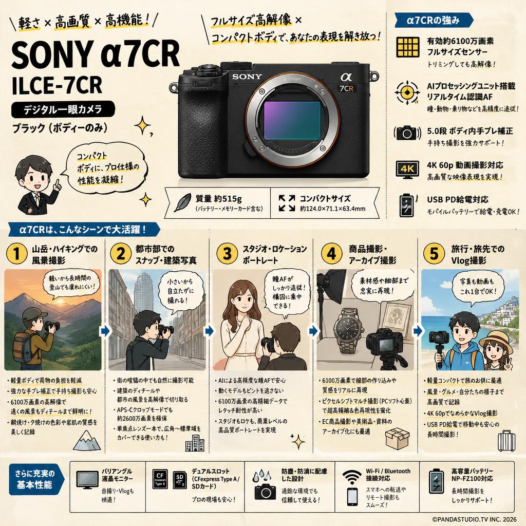 SONY α7CR ILCE-7CR デジタル一眼カメラ ブラック（ボディーのみ） 用途