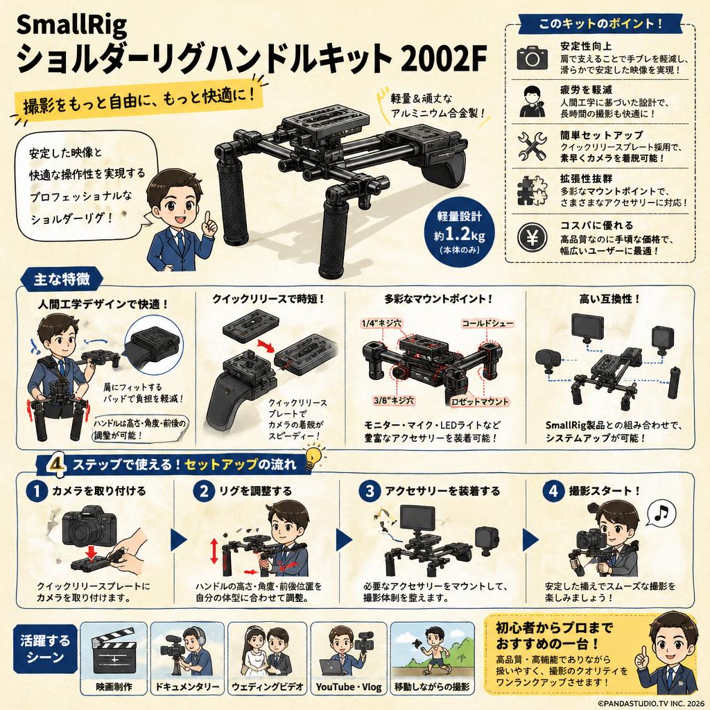 SmallRig ショルダーリグハンドルキット 2002F 概要