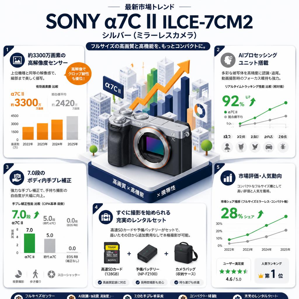 SONY α7C II ILCE-7CM2  シルバー(ミラーレスカメラ) セールスポイント