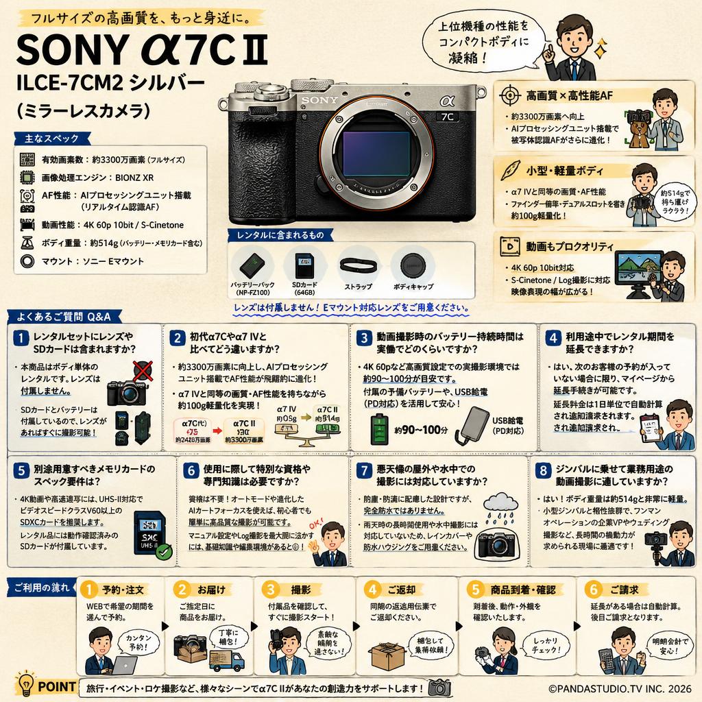 SONY α7C II ILCE-7CM2  シルバー(ミラーレスカメラ) FAQ（よくある質問と答え）