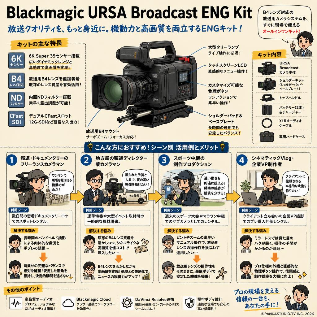 Blackmagic URSA Broadcast ENG Kit おもな対象のお客様
