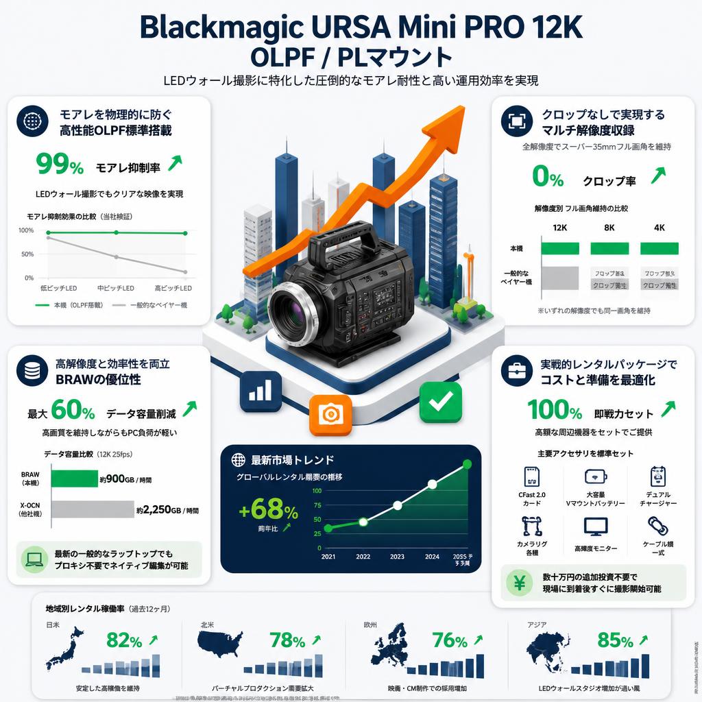 Blackmagic URSA Mini PRO 12K OLPF / PLマウント セールスポイント
