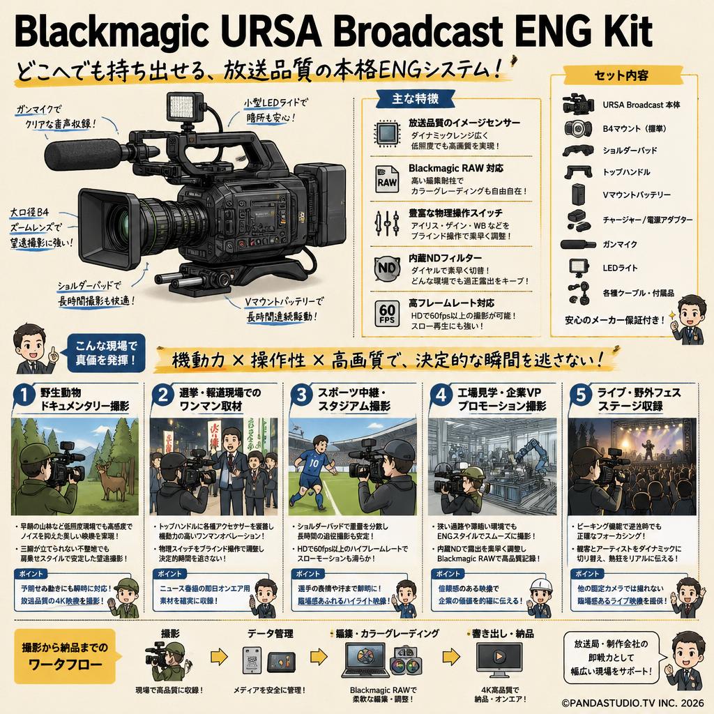 Blackmagic URSA Broadcast ENG Kit 用途