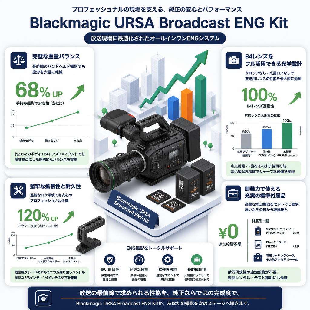 Blackmagic URSA Broadcast ENG Kit セールスポイント