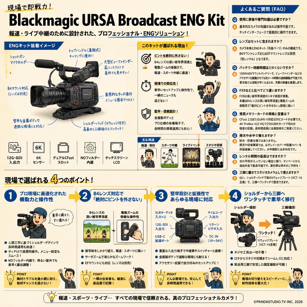 Blackmagic URSA Broadcast ENG Kit FAQ（よくある質問と答え）