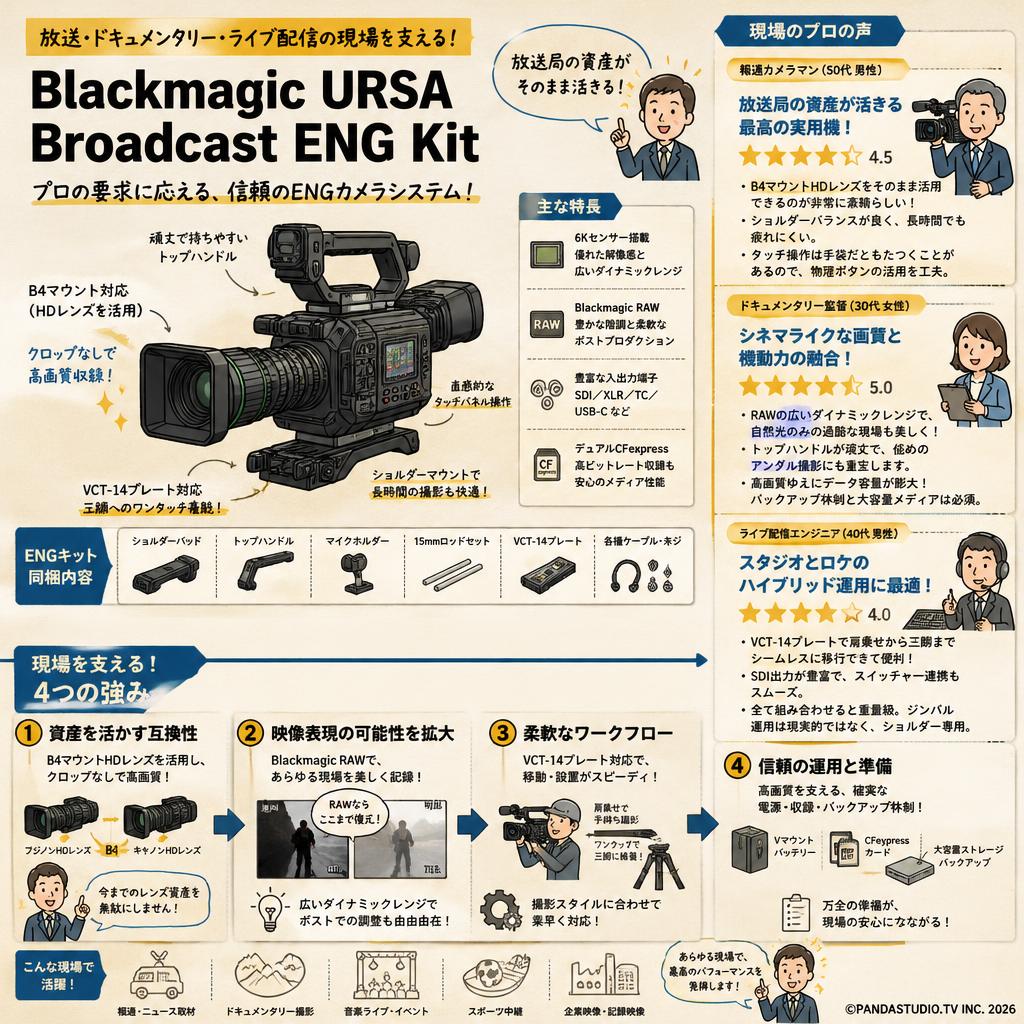 Blackmagic URSA Broadcast ENG Kit インターネット上のお客様の声（評判）