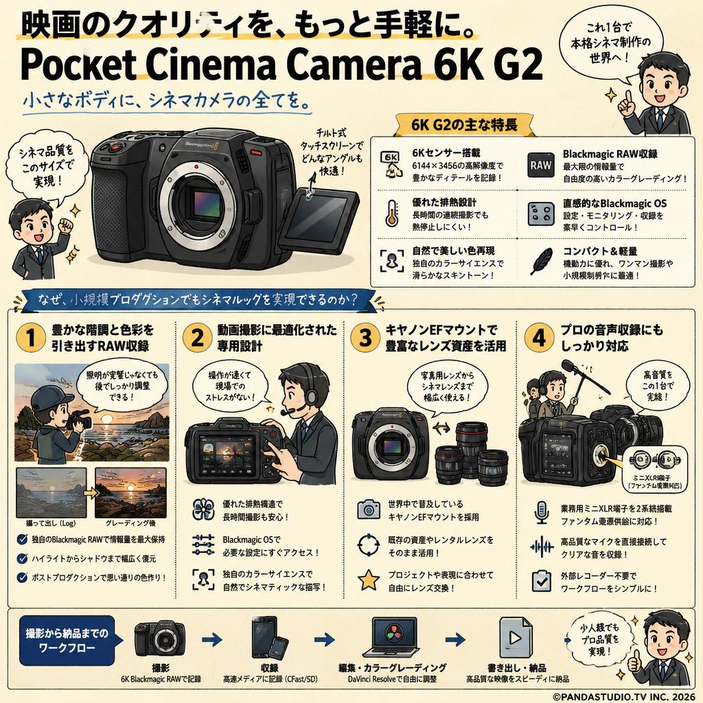 Blackmagic Design Pocket Cinema Camera 6K G2 概要