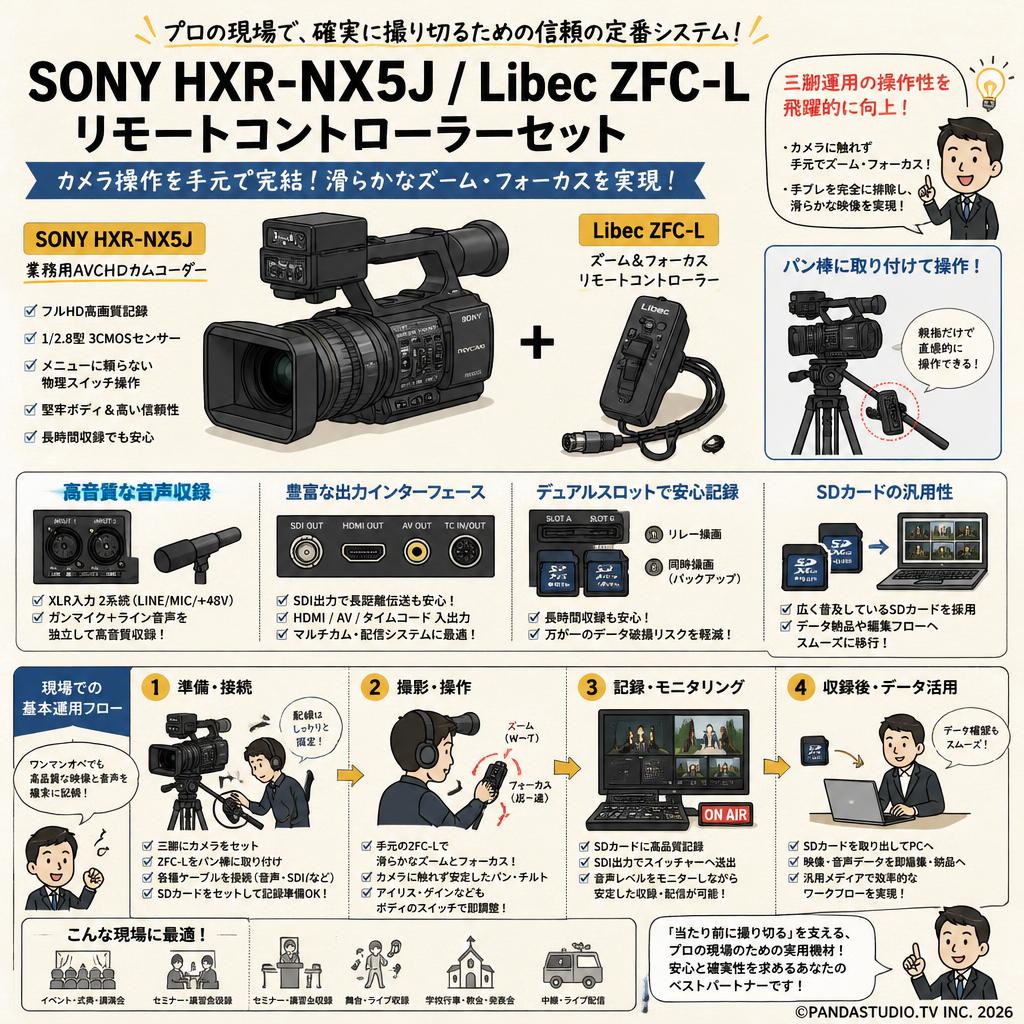 SONY HXR-NX5J / Libec ZFC-L リモートコントローラーセット 概要