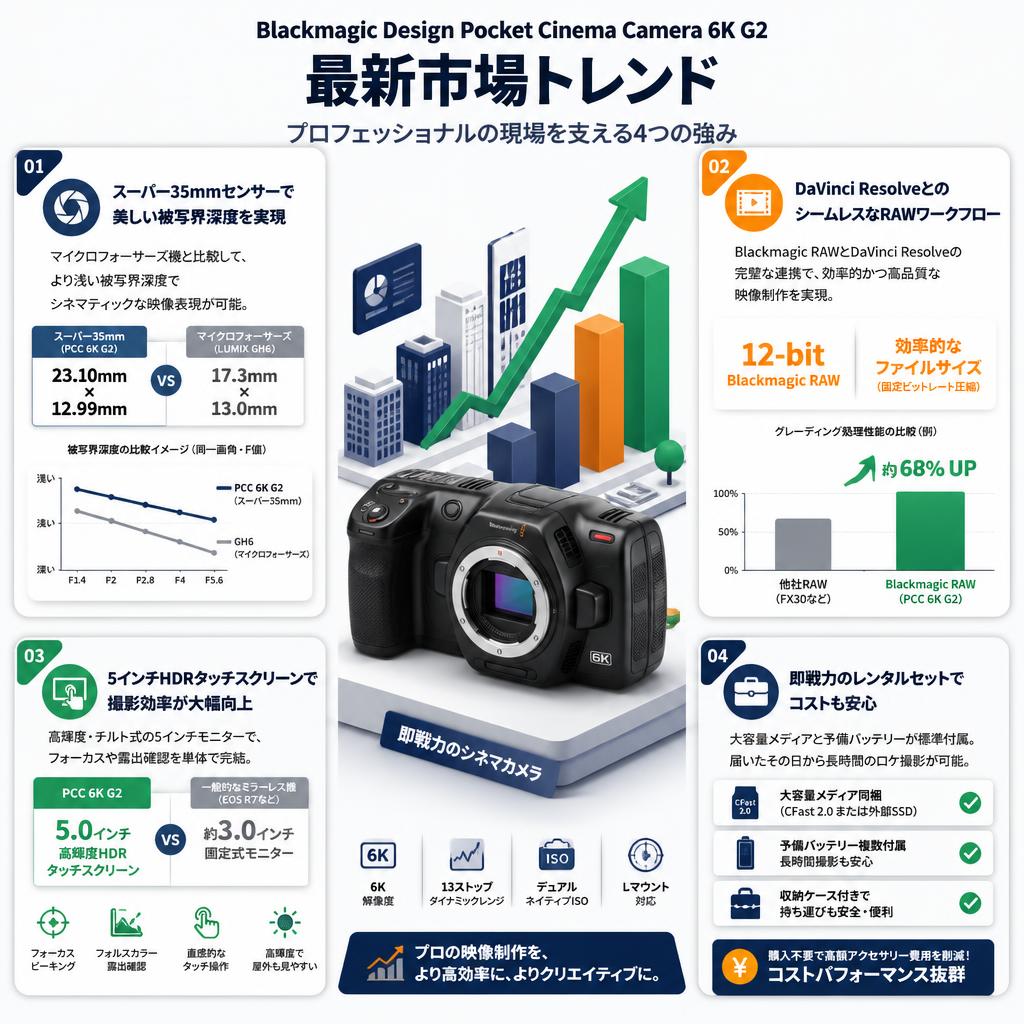 Blackmagic Design Pocket Cinema Camera 6K G2 セールスポイント