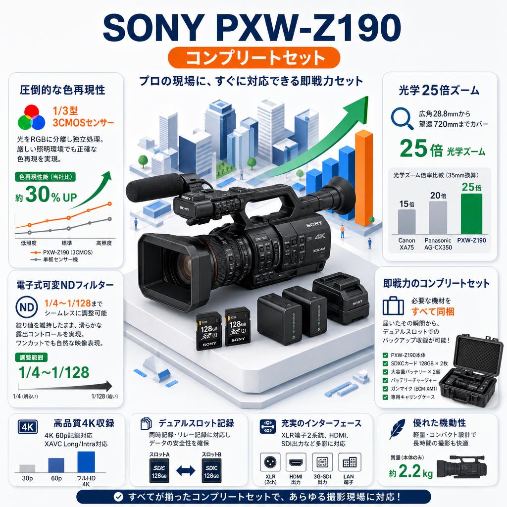 SONY PXW-Z190 コンプリートセット セールスポイント