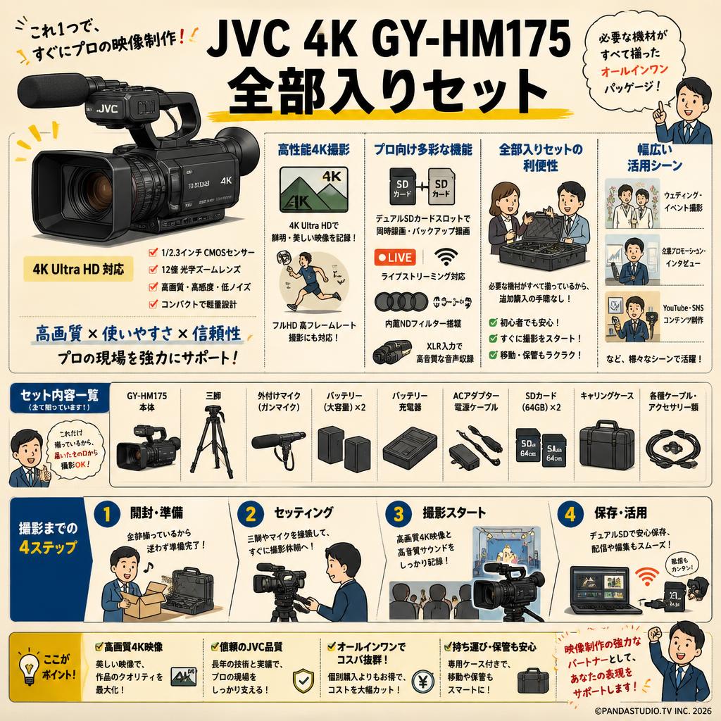 JVC 4K GY-HM175 全部入りセット 概要