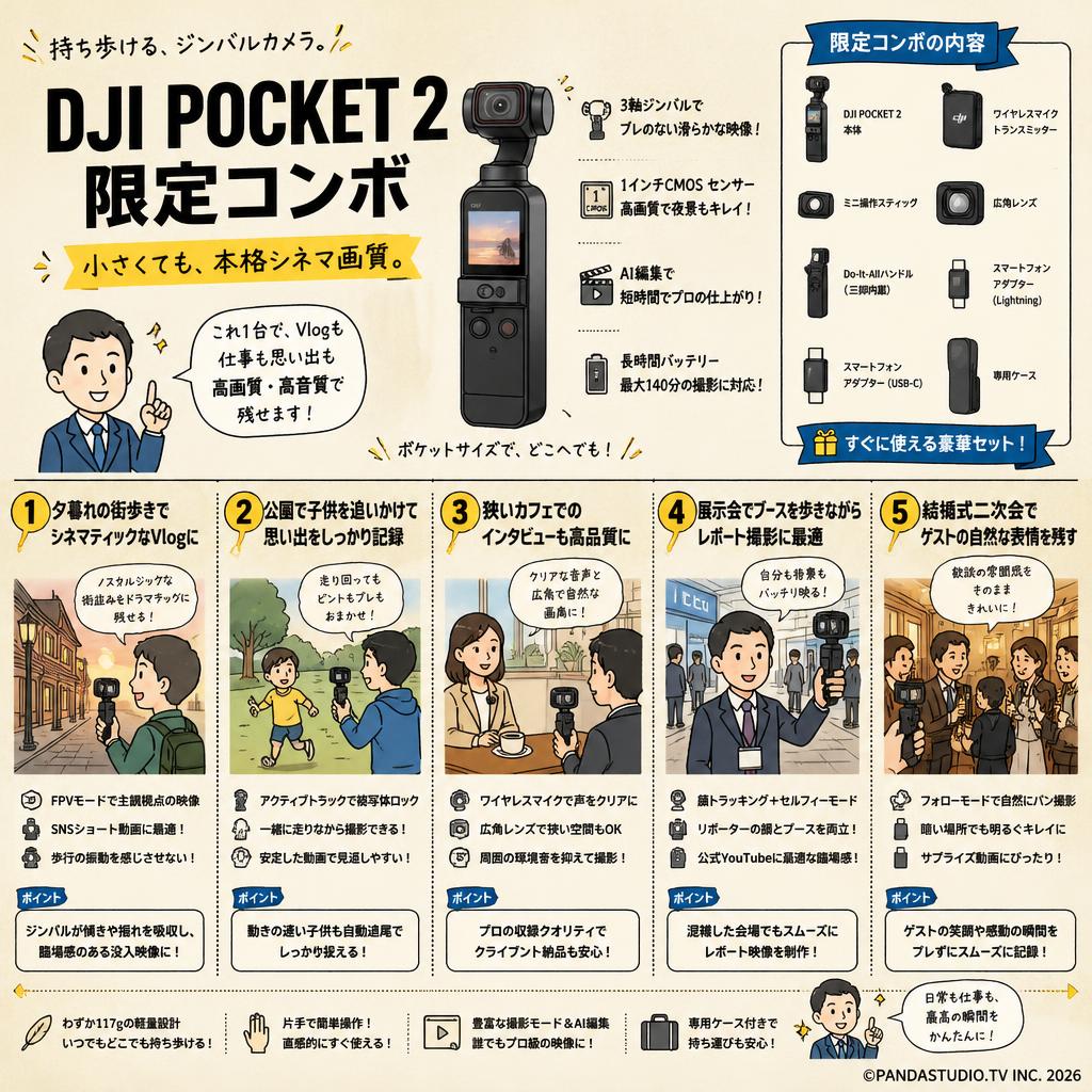 DJI Pocket 2 限定コンボ 用途