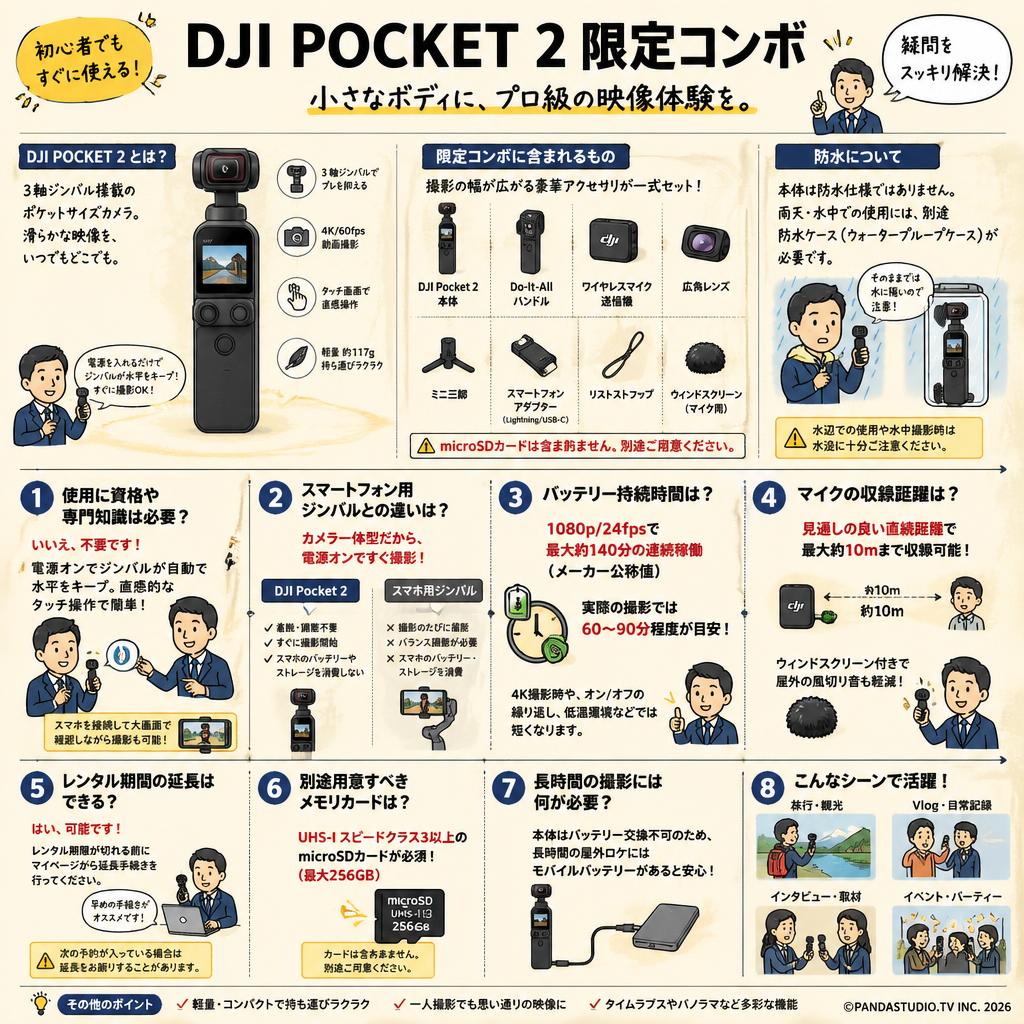 DJI Pocket 2 限定コンボ FAQ（よくある質問と答え）