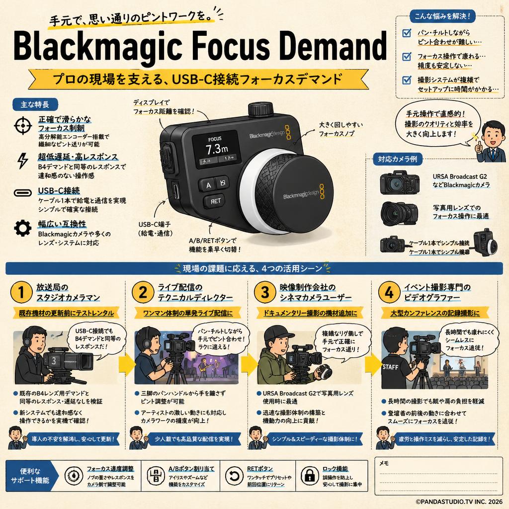 Blackmagic Focus Demand おもな対象のお客様