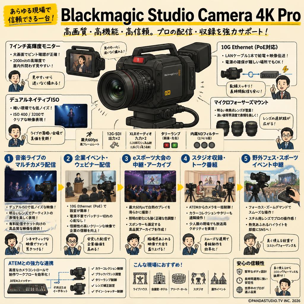 Blackmagic Studio Camera 4K Pro 用途