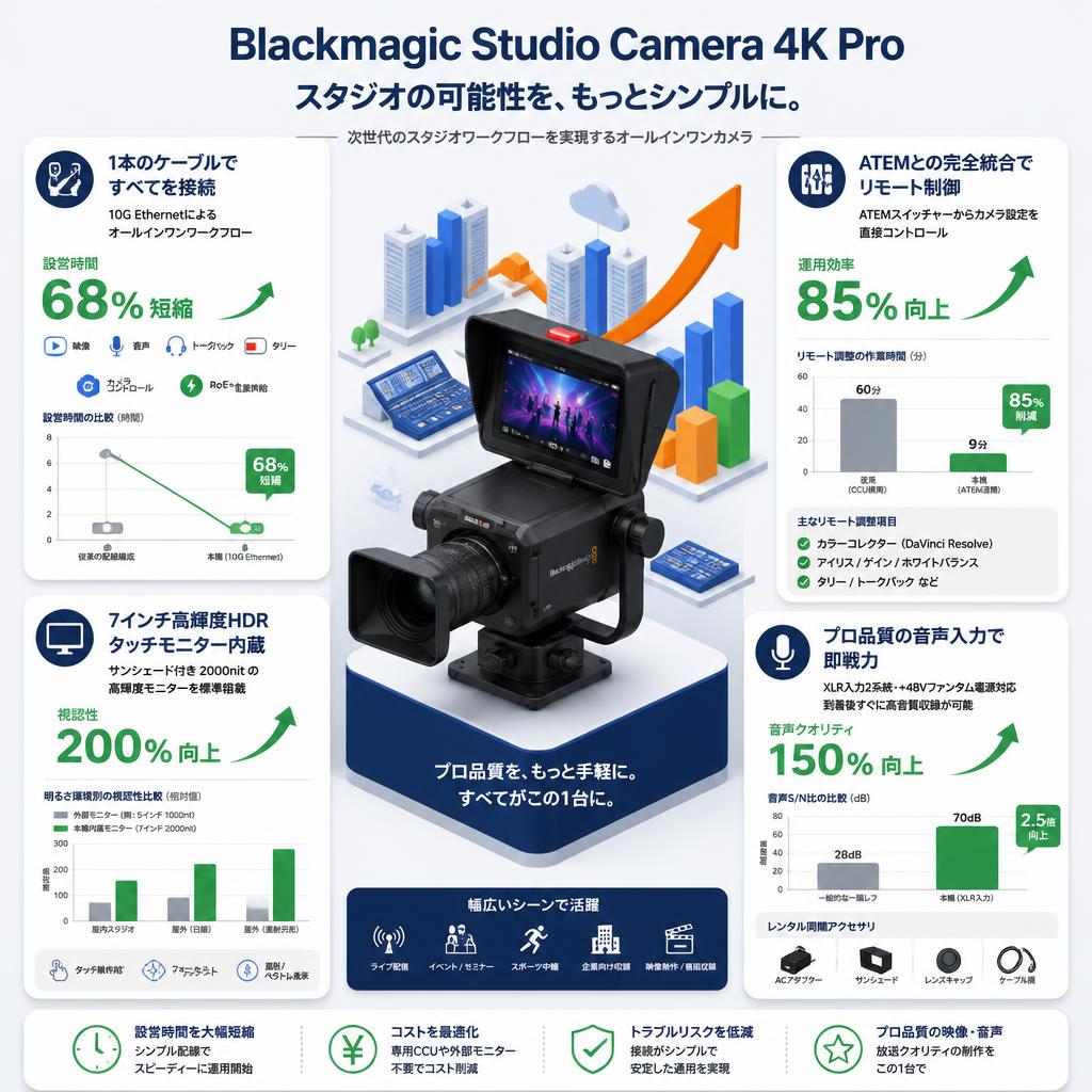 Blackmagic Studio Camera 4K Pro セールスポイント